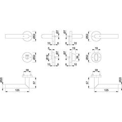 Rosettengrt.Ams.E1400/42H/42HKVS VA F69 rd.SK/OL DIN L/R D/D HOPPE