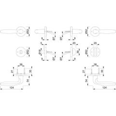 Rosettengrt.Verona 1510/42KB/42KBS Alu.F1 SK/OL DIN L/R D/D HOPPE