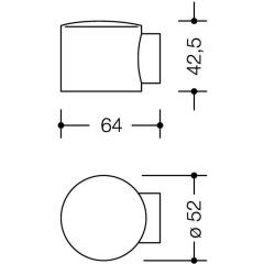 Bodentürpuffer 615 99 D.52mm H.42,5mm Ku.99 reinweiß Dübelmontage HEWI