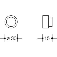 Wandtürpuffer 611XA/611XC VA XA ma L.15mm HEWI