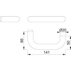 Türdrückerlochteil Paris E138Z VA F69 VA ma 4-KT.8mm DIN L/R HOPPE