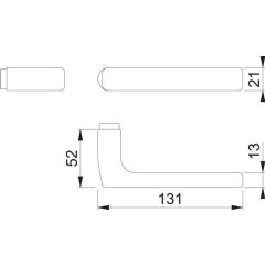 Türdrückerlochteil Dallas E1643Z VA ma 4-KT.8mm DIN L/R HOPPE