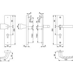 Schutzgarnitur Birm.78G/2222A/2440/1117 Alu.F1 72mm 37-42mm HOPPE