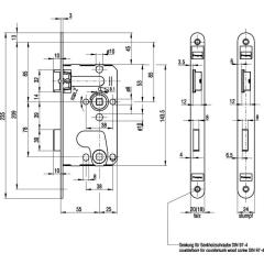 ZT-Einsteckschl.0215 BAD 20/ 55/78/8mm DIN L silber rd Kl 1 Ku.BKS