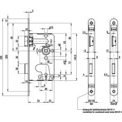 ZT-Einsteckschl.0215 BB 20/ 55/72/8mm DIN L silber rd Kl 1 Zinkdruckgruss BKS