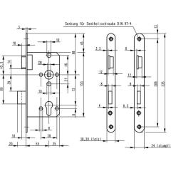 ZT-Einsteckschl.0415 PZW 20/ 55/72/8mm DIN R silber rd Kl 2 Zinkdruckgruss BKS