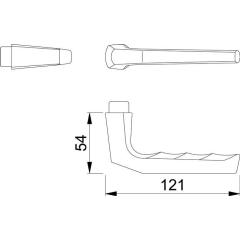Türdrückerlochteil Frankfurt 117L Alu.F2/neusilberfarbig 4-KT.8mm DIN L/R HOPPE