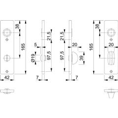 Kurzschildpaar 202KP Alu.F1 SK/OL HOPPE