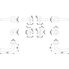 Rosettengrt.Den.E1310Z/42KV/42KVS VA F69 rd.SK/OL DIN L/R D/D HOPPE