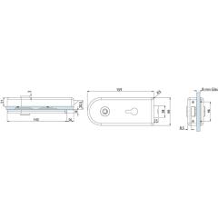 Glastürschloss 6013 PZ-Venezia VA ma PZ DIN L/R HERMAT