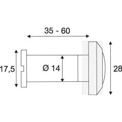 Türspion MS verchr.200Grad 35 mm/60mm BMB