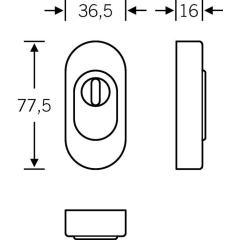 Schutzrosette 73 3249 VA 6204 ov.m.ZA S.16mm FSB
