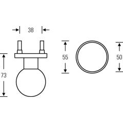 Türknopf 23 0802 03400 VA 6204 Aufnahme M12 ger.FSB