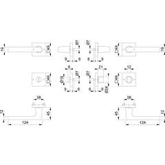 Rosettengrt.Dallas M1643/843KV/843KVS MS F96-1-R quad.SK/OL DIN L/R D/D HOPPE
