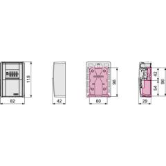 ABUS - Key Safe 787 LED H119xW82xD42mm with LED Combination Lock