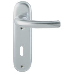 Kurzschildgarnitur Tôkyô 1710/273KP Alu.F1 OB rd Drückergrt.HOPPE