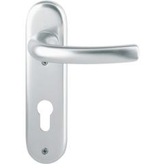 Kurzschildgarnitur Tôkyô 1710/273KP Alu.F1 PZ rd Drückergrt.HOPPE