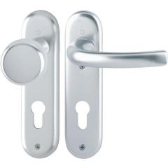 Kurzschildgarnitur Tôkyô 53/273KP/1710 Alu.F1 PZ rd Wechselgrt.HOPPE