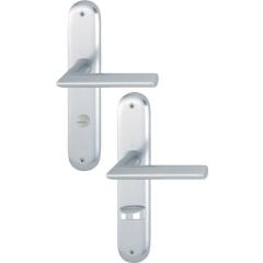 Langschildgarnitur Stock.1140/273P Alu.F1 SK/OL 78mm DIN L/R HOPPE